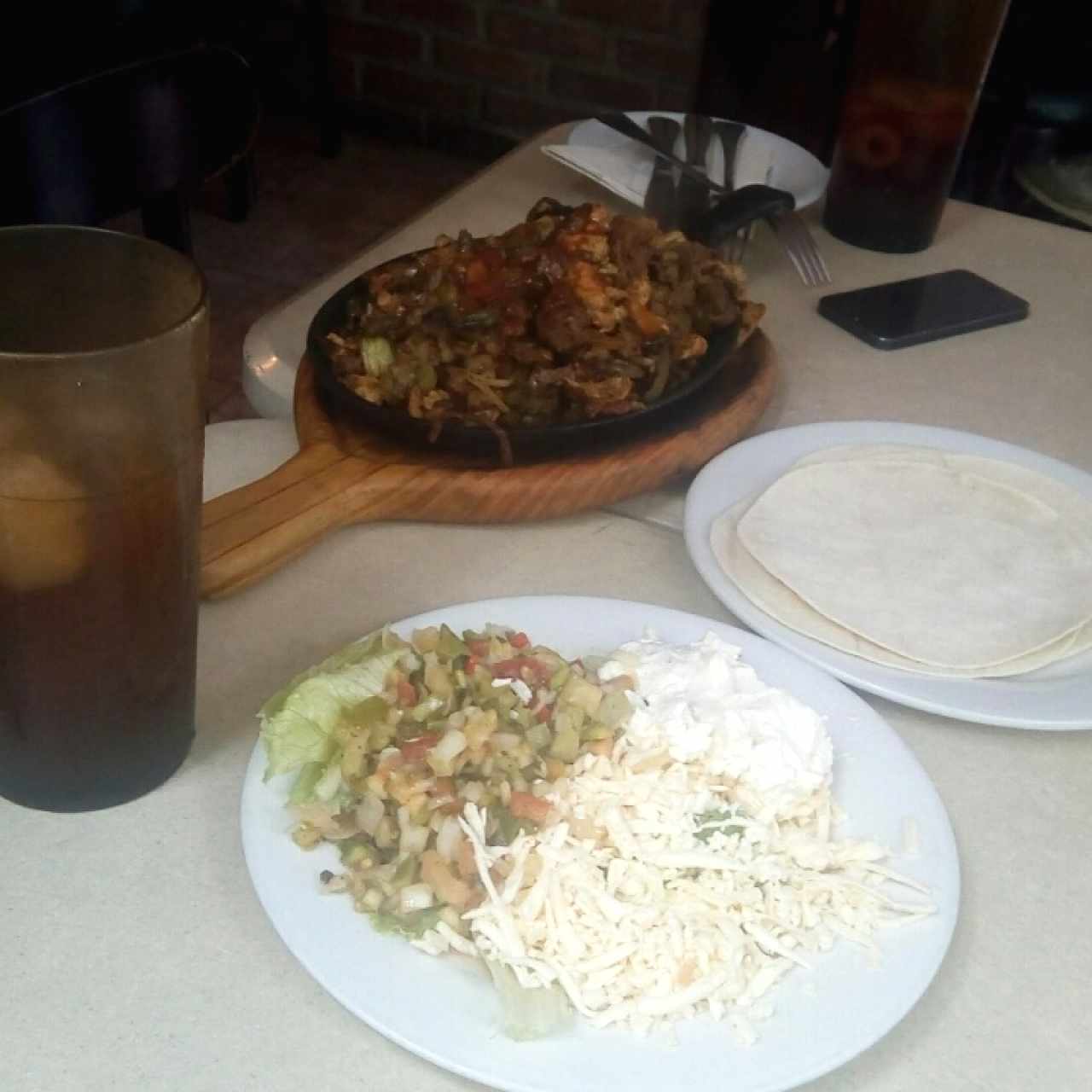 Fajitas con parrilla mixta