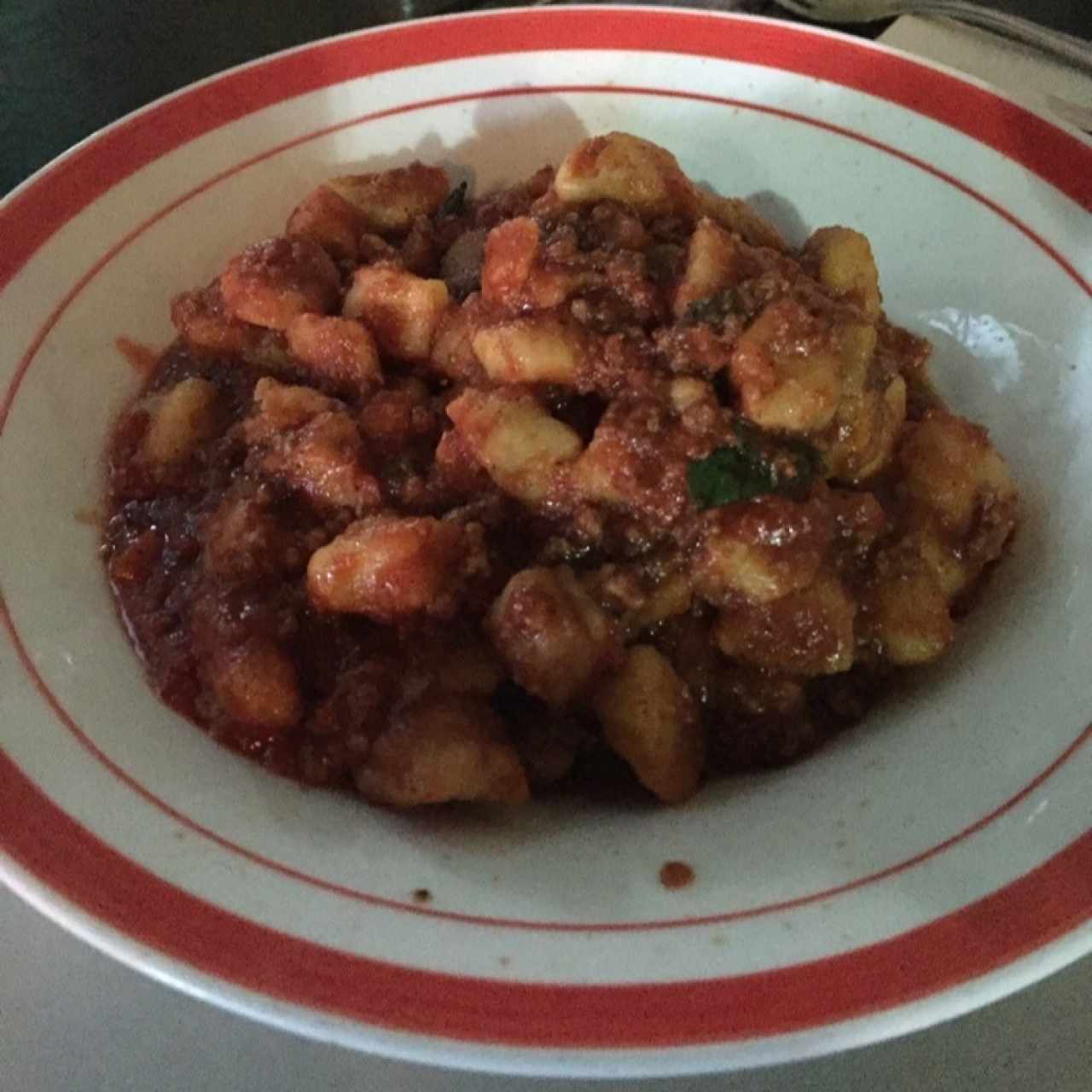 Ñoqui de auyama bologna