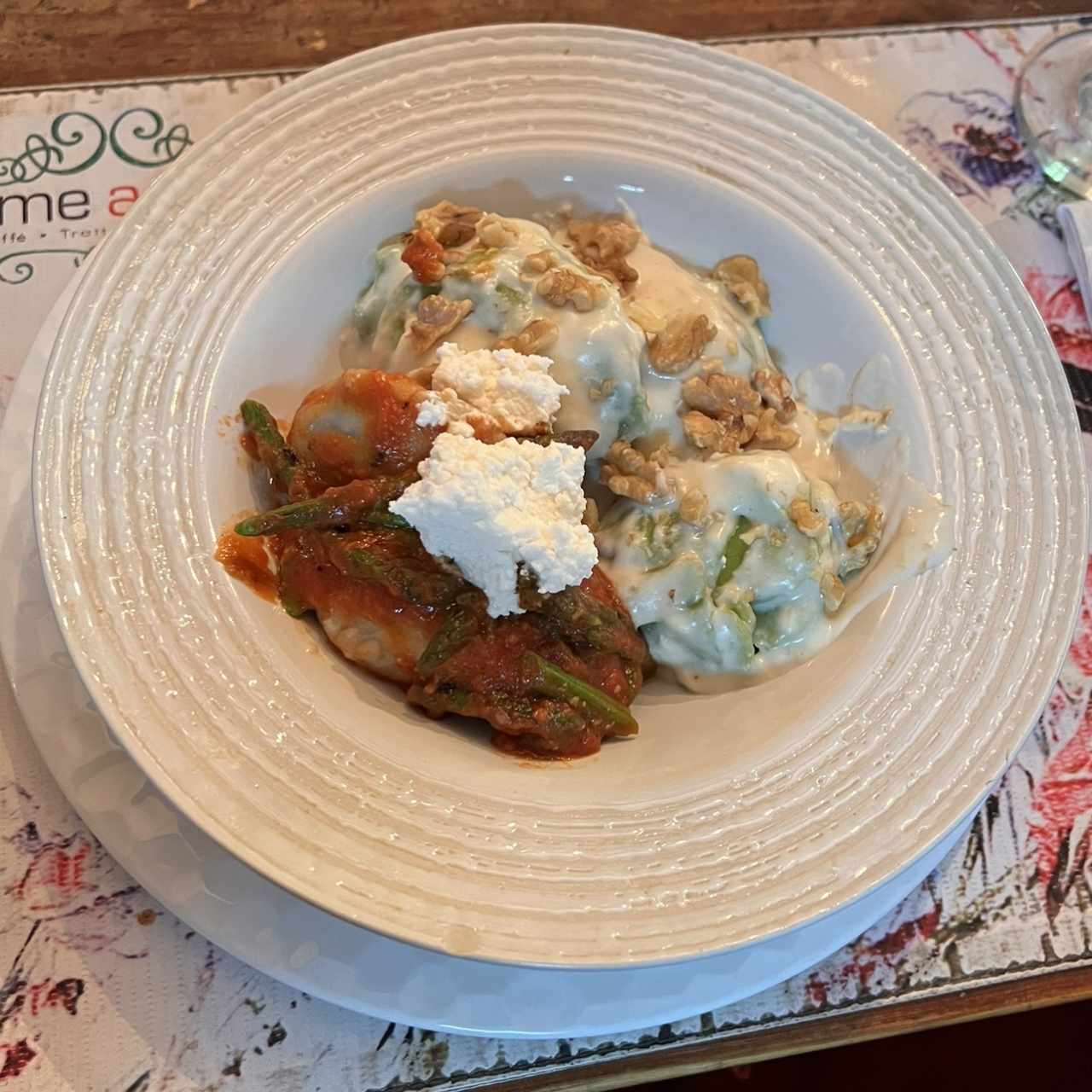 Duo de pastas rellenas 