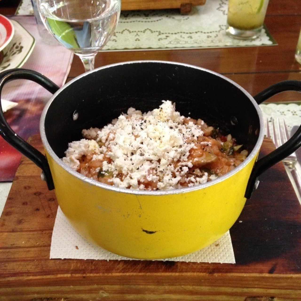 Risotto con queso de cabra