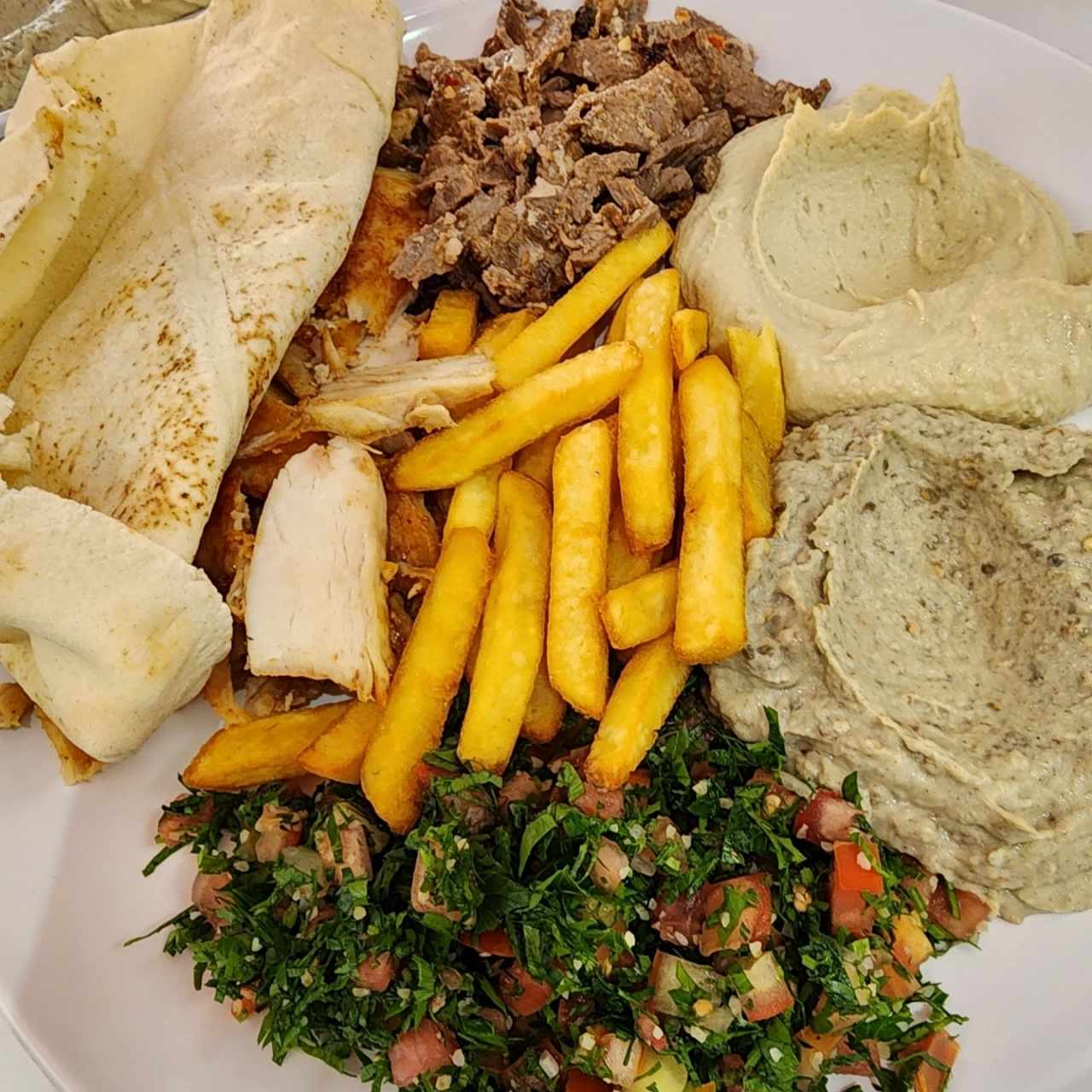 Plato de shawarma