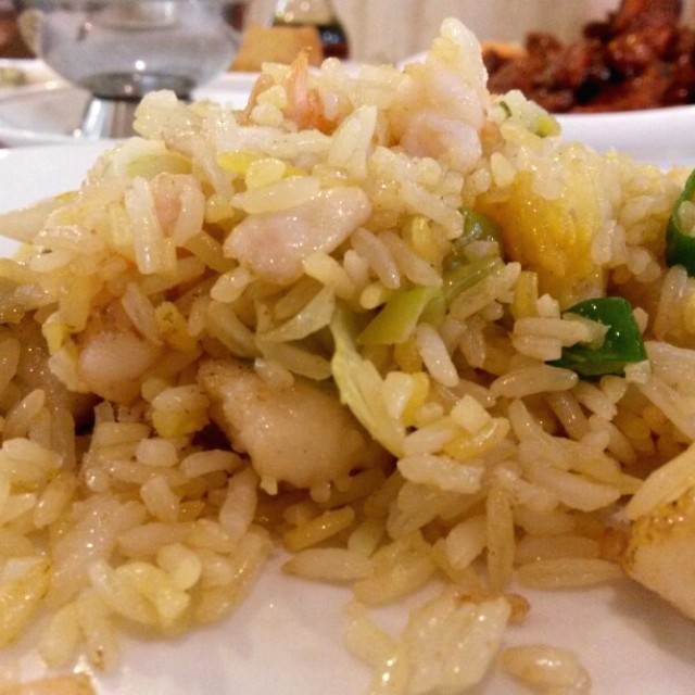 Arroz fritos con camarones