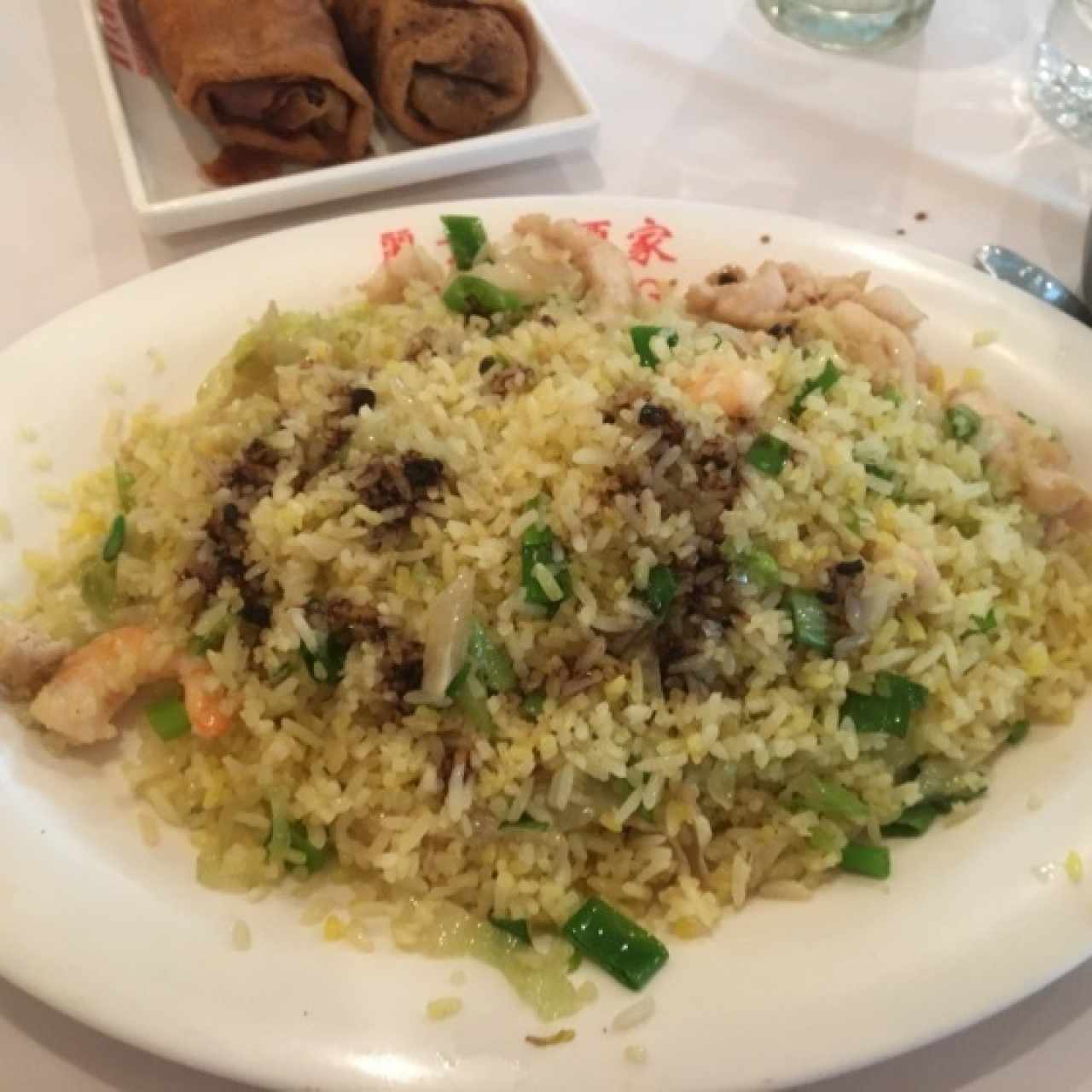 arroz pollo y camaron 