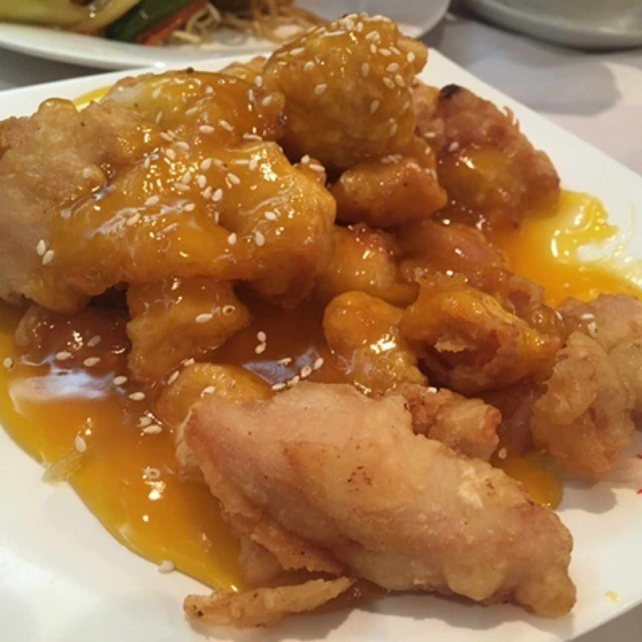 pollo miel y ajonjolí