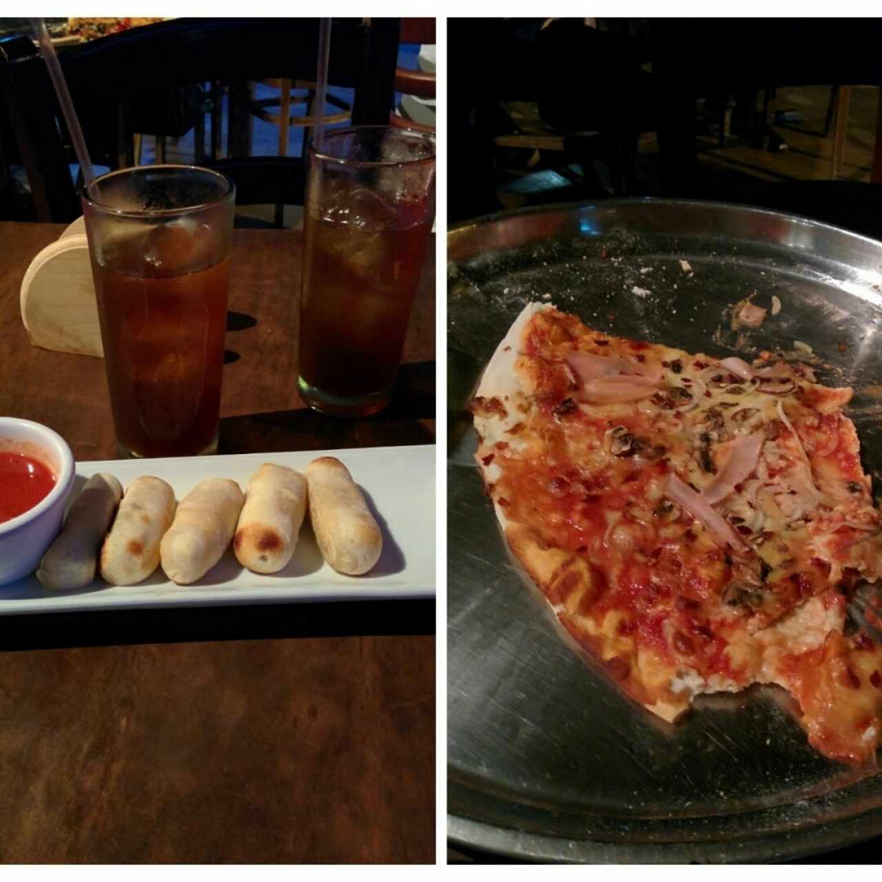tequeños horneados y pizza de la casa 🏡 