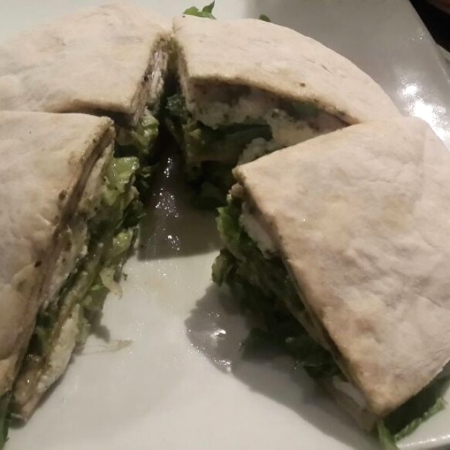 sándwich de pizza de jamón de pavo