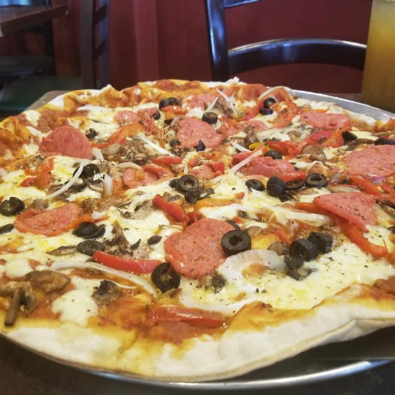 Vegetariana con pepperoni
