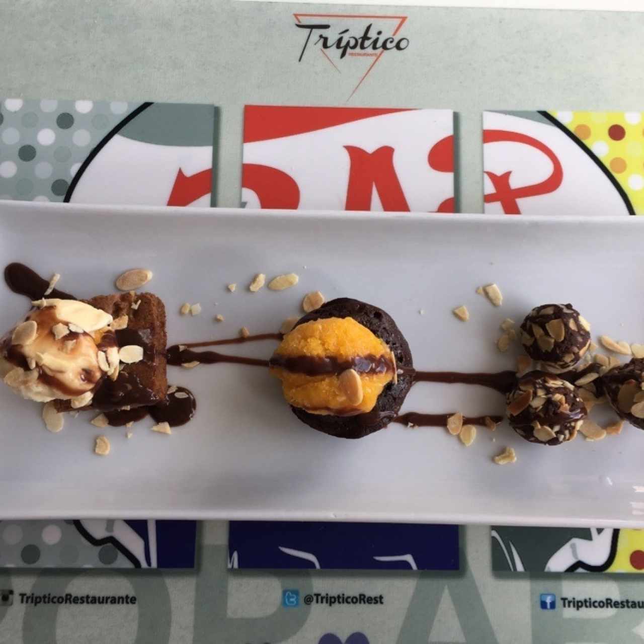 Tríptico de chocolate