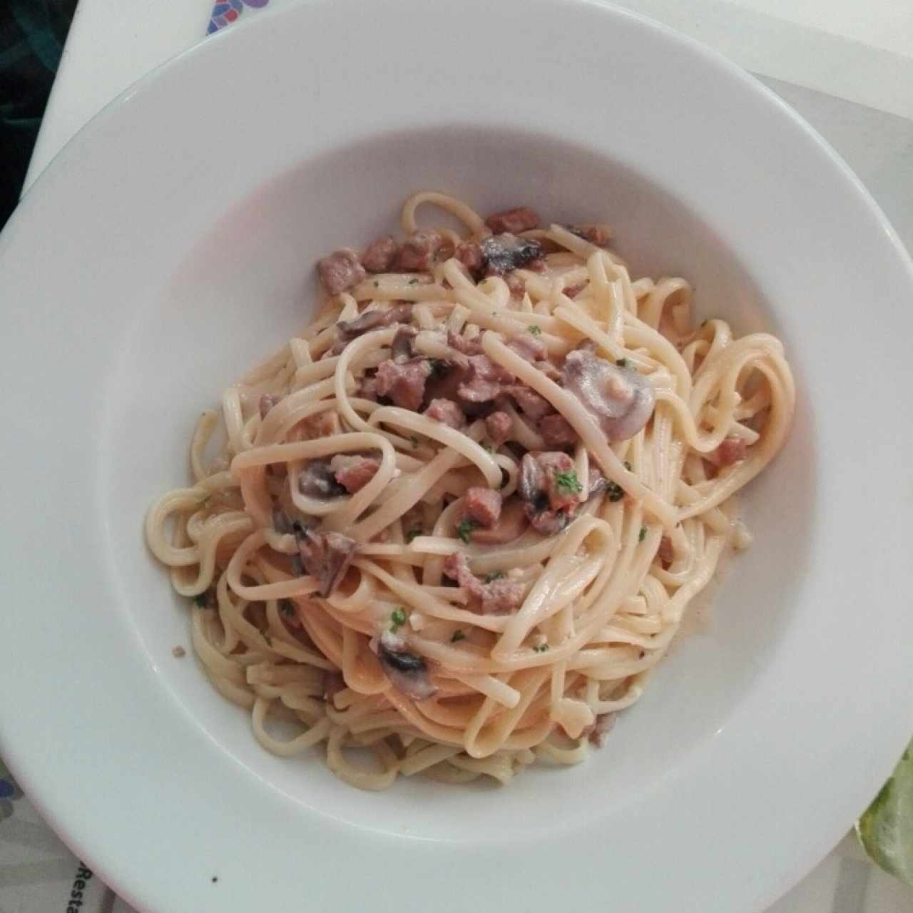 pasta con hongos