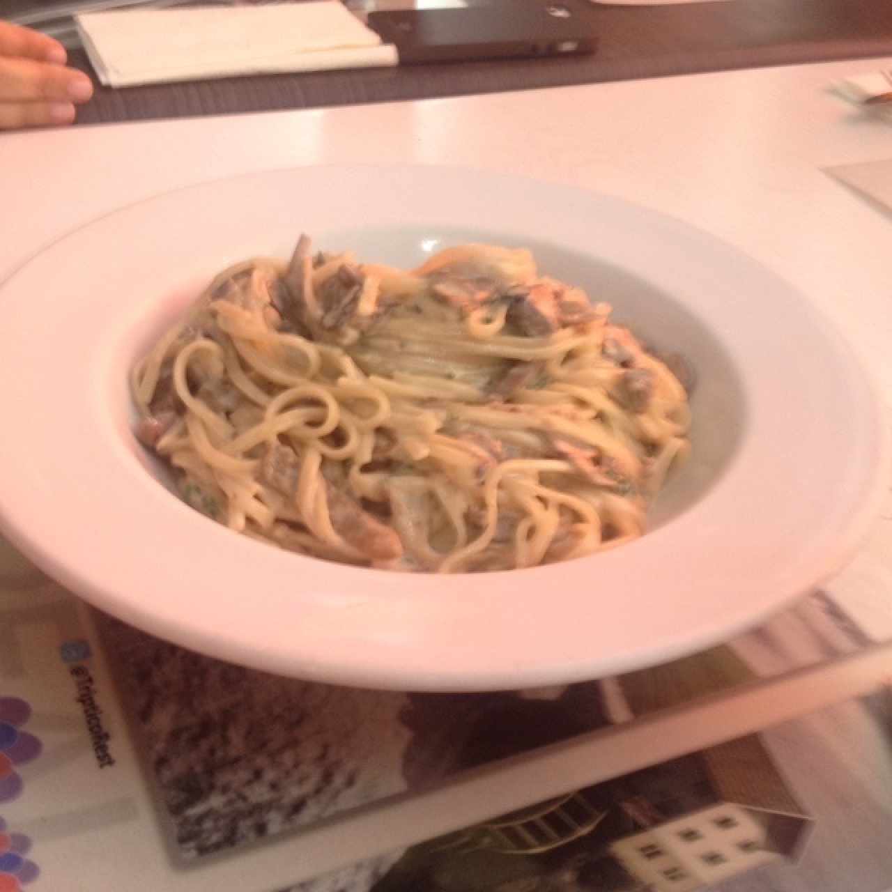 Pasta con Champiñones