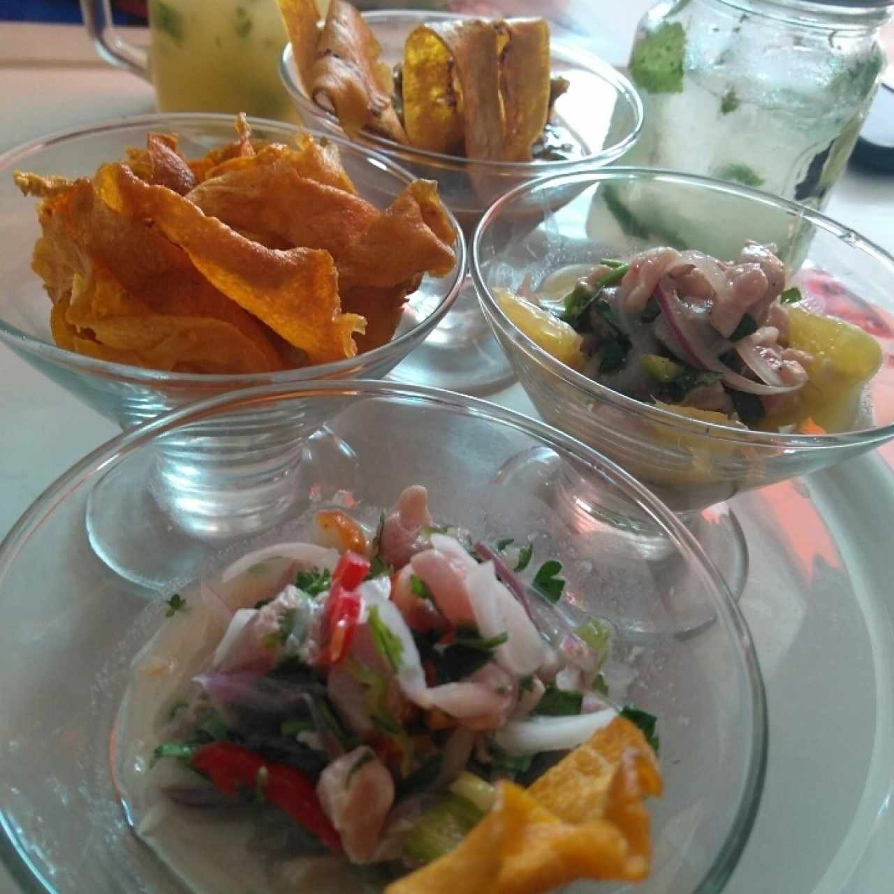Tríptico de ceviches