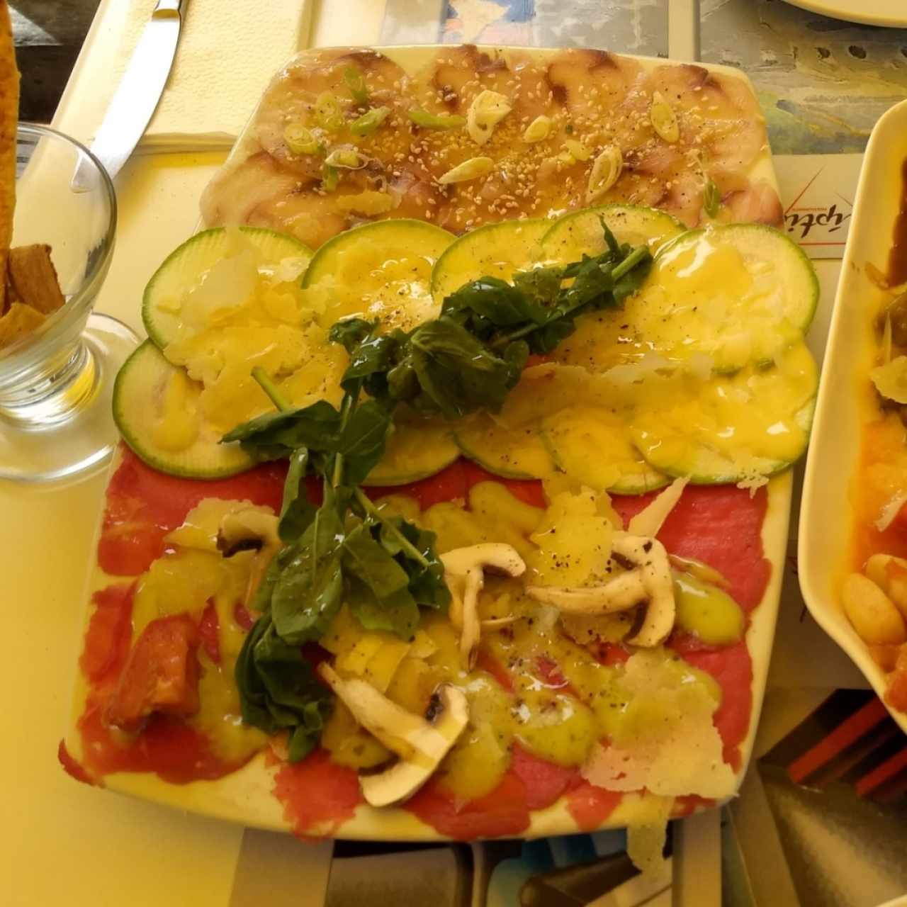 Triptico de carpaccio 