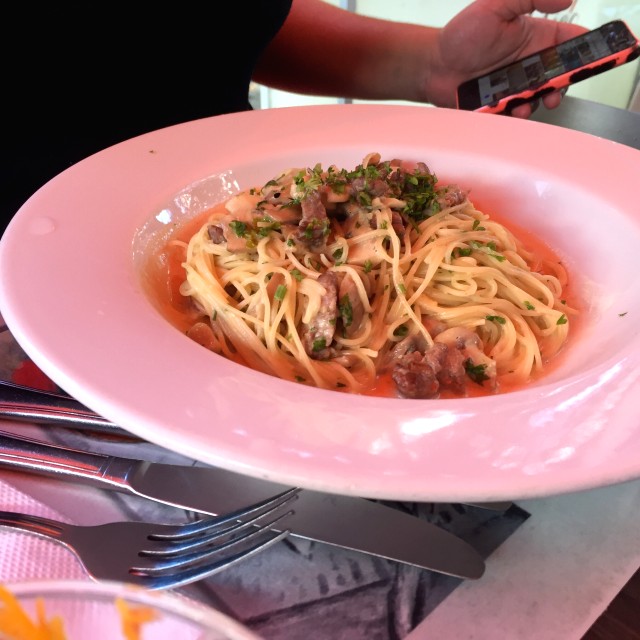 Pasta trio hongos