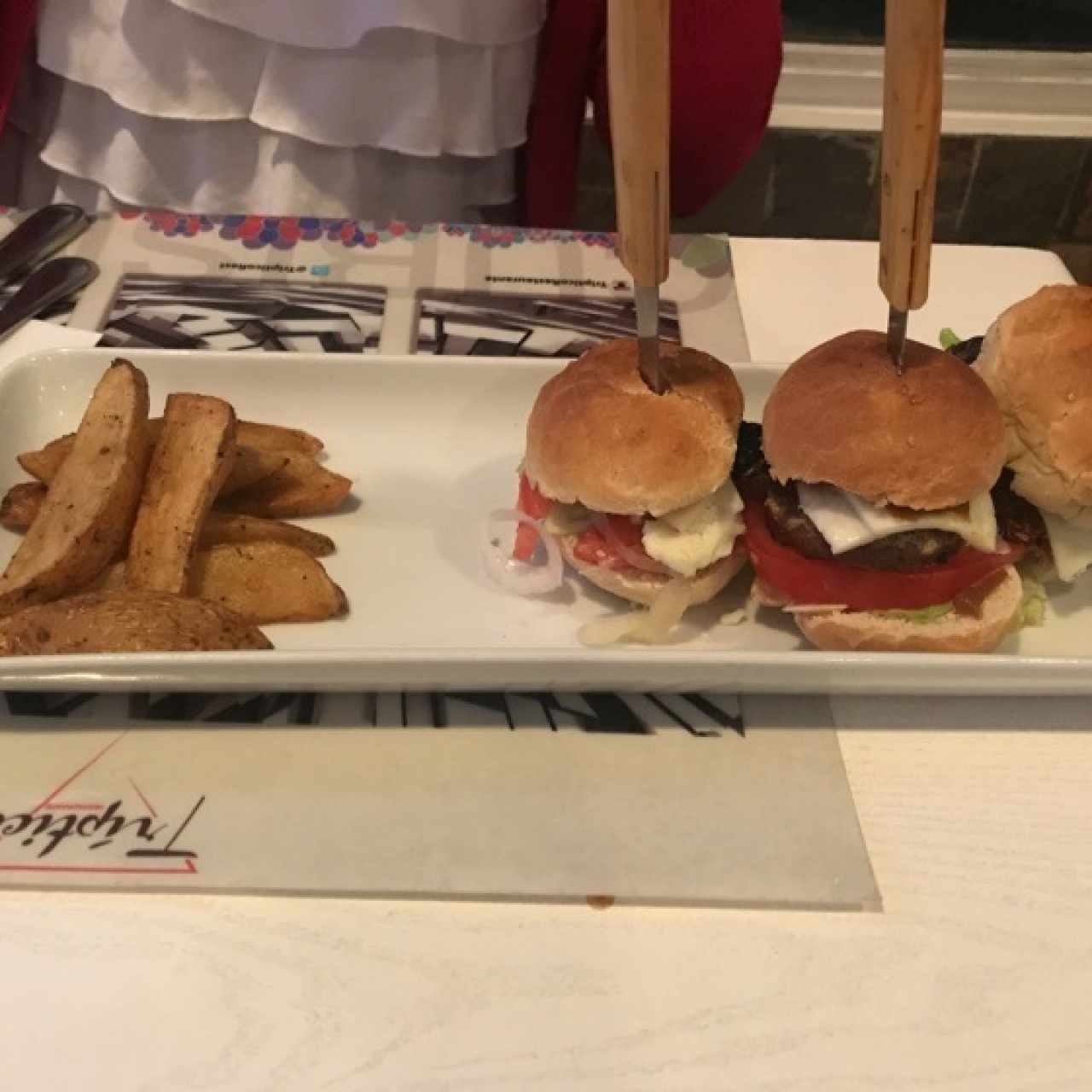 Tríptico de hamburguesas
