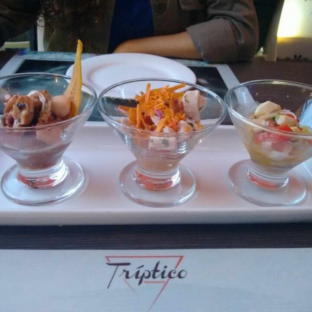 Triptico de ceviche 