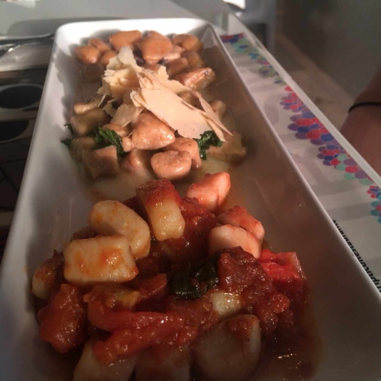 Trio de Ñoquis (papa, platano y batata rosada)