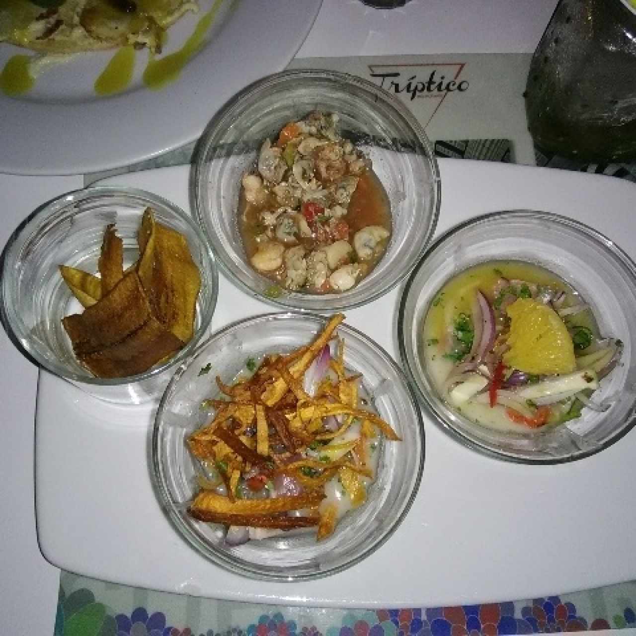 Tríptico especial de ceviche