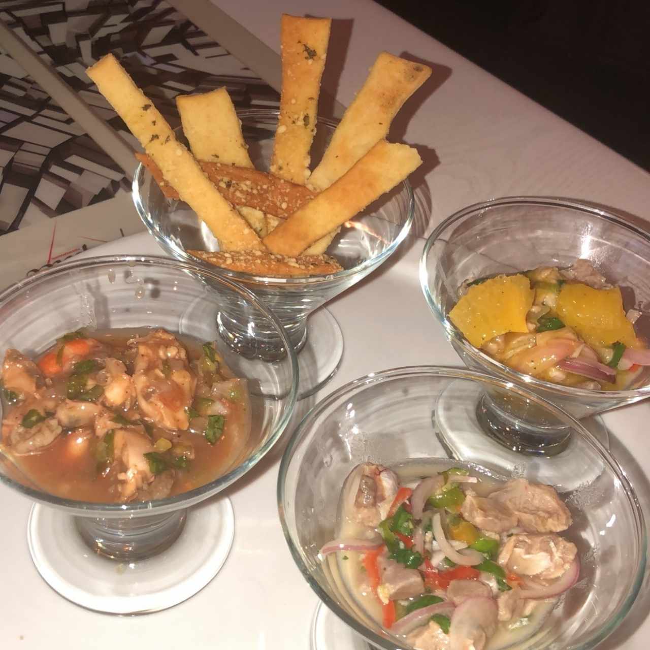 Triptico de ceviche, excelente