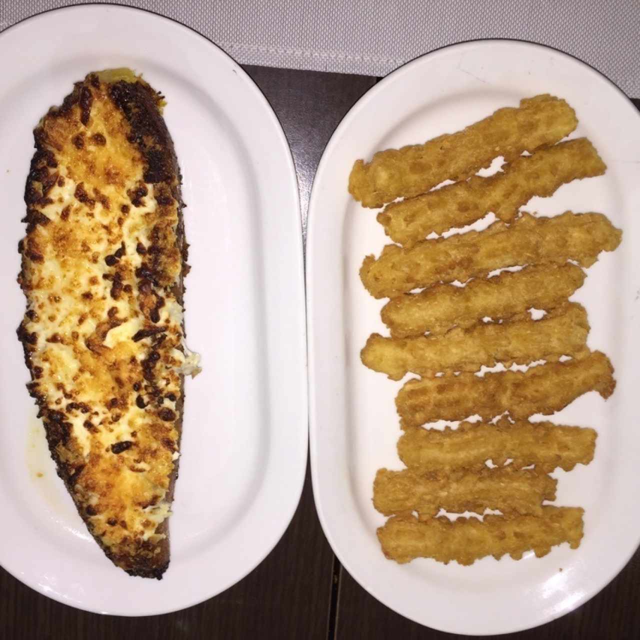 Plátano con Queso y Yuca Frita
