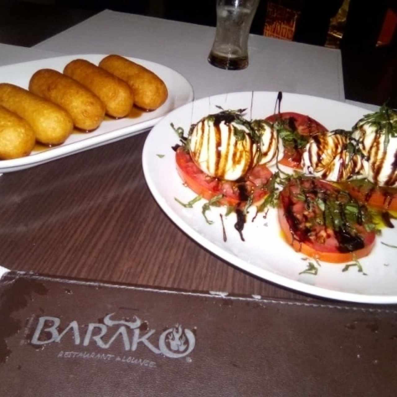 burrata y tequeños de yuca