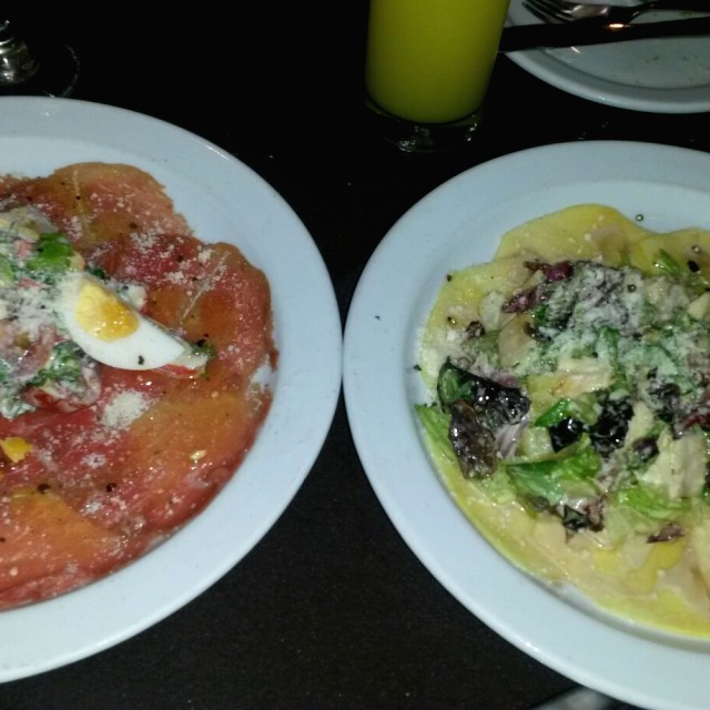 Carpaccio de mango y lomito