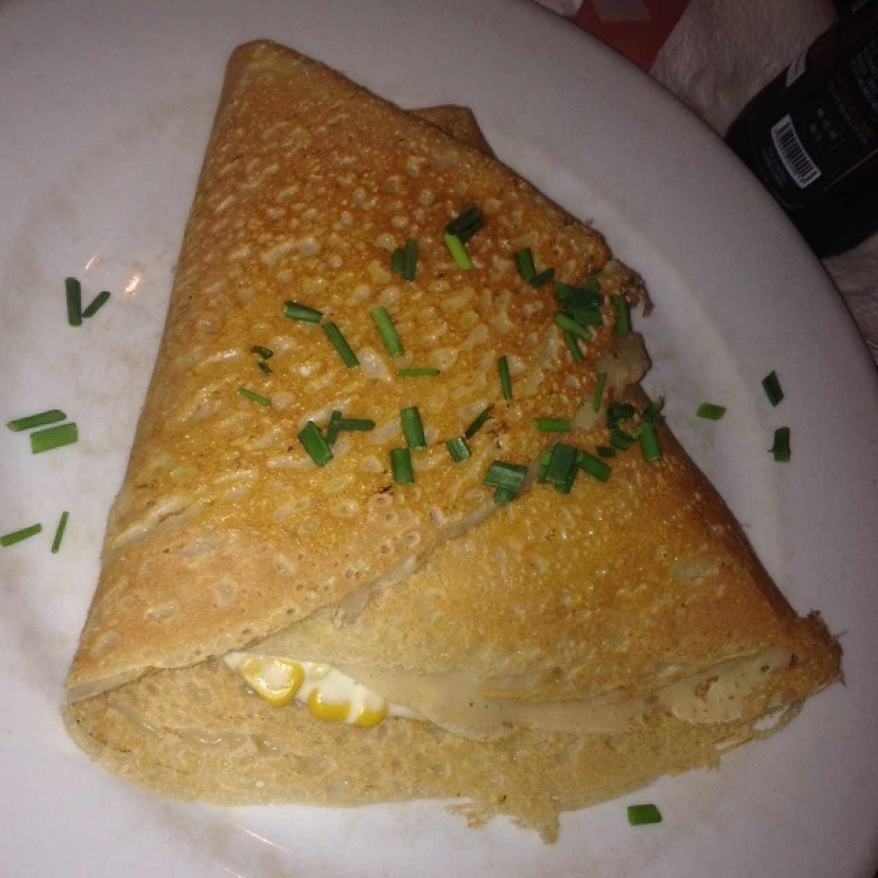 crepe de maiz con queso telita