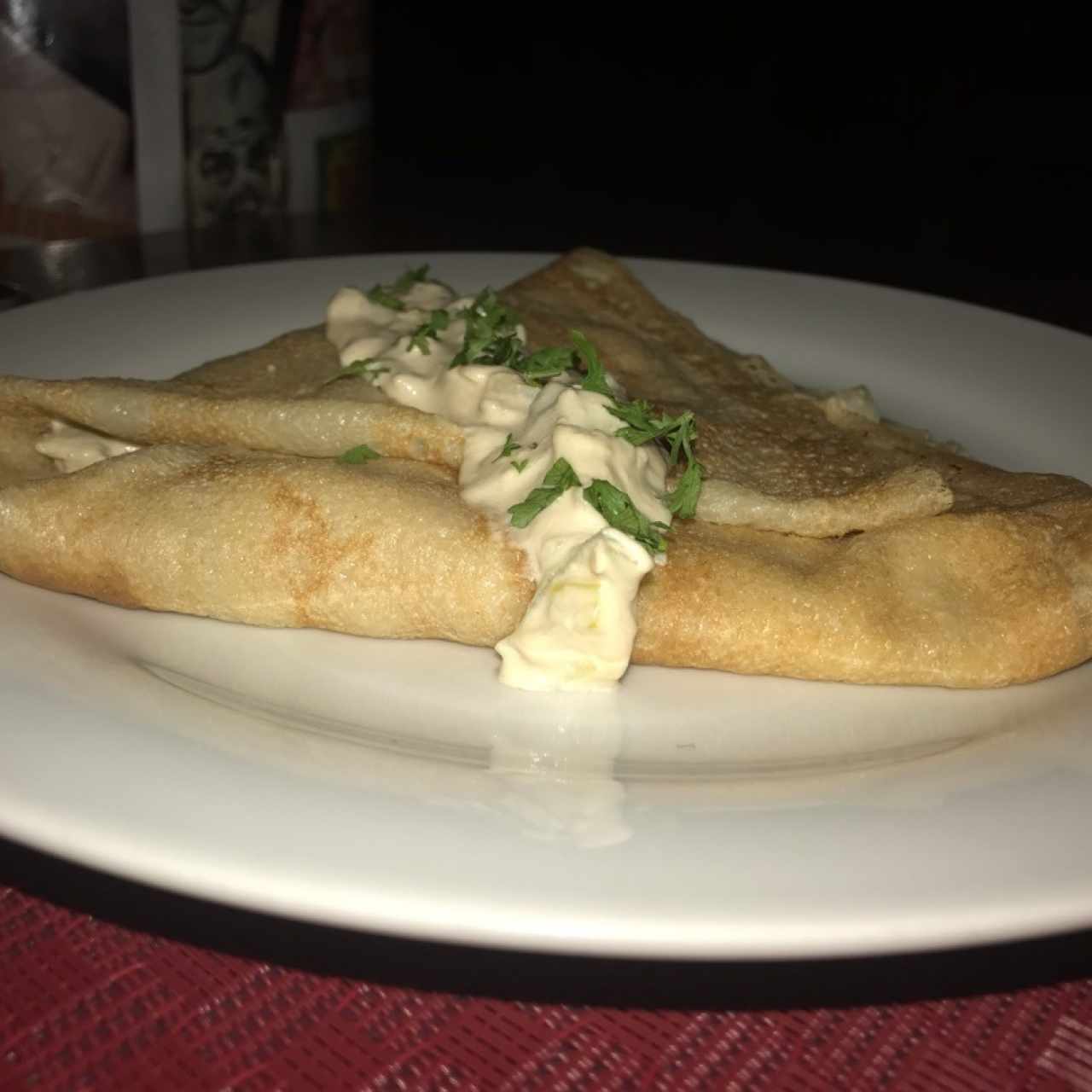 crepe de ajoporro, excelente