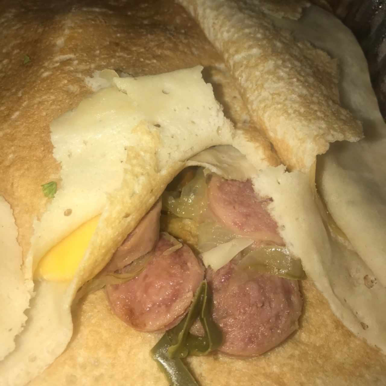 crépe sausage