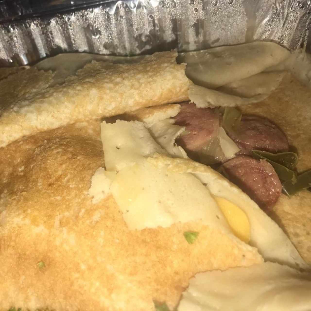 Crepe de Sausage, Salchichas, Excelente