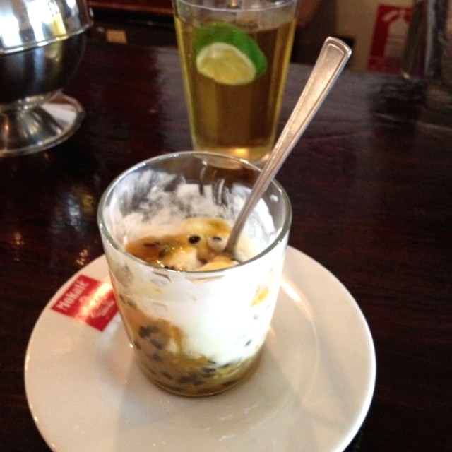 Compote-yahourt con mermelada de parchita casera