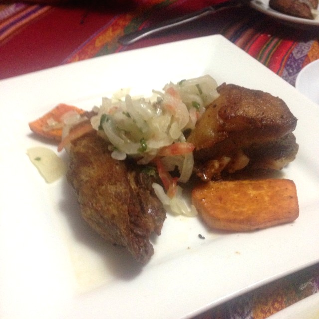 Costillitas de cerdo von batata 