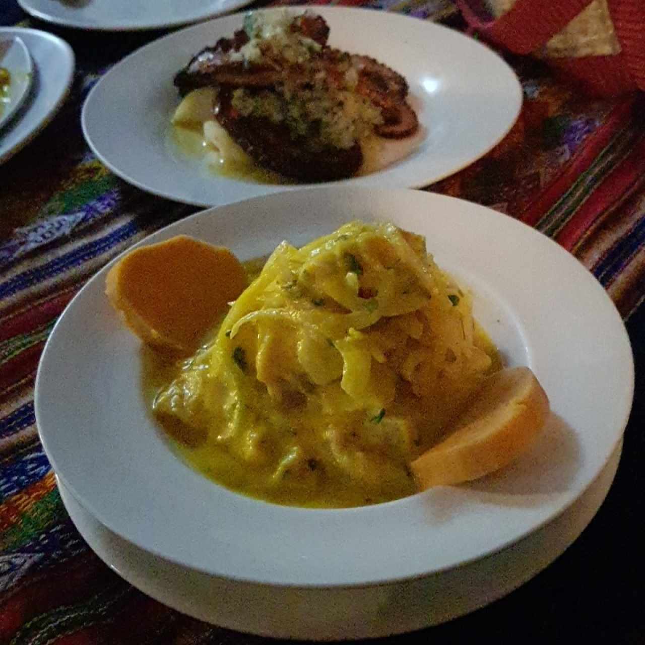 pulpo Juancho y cevichito limeño