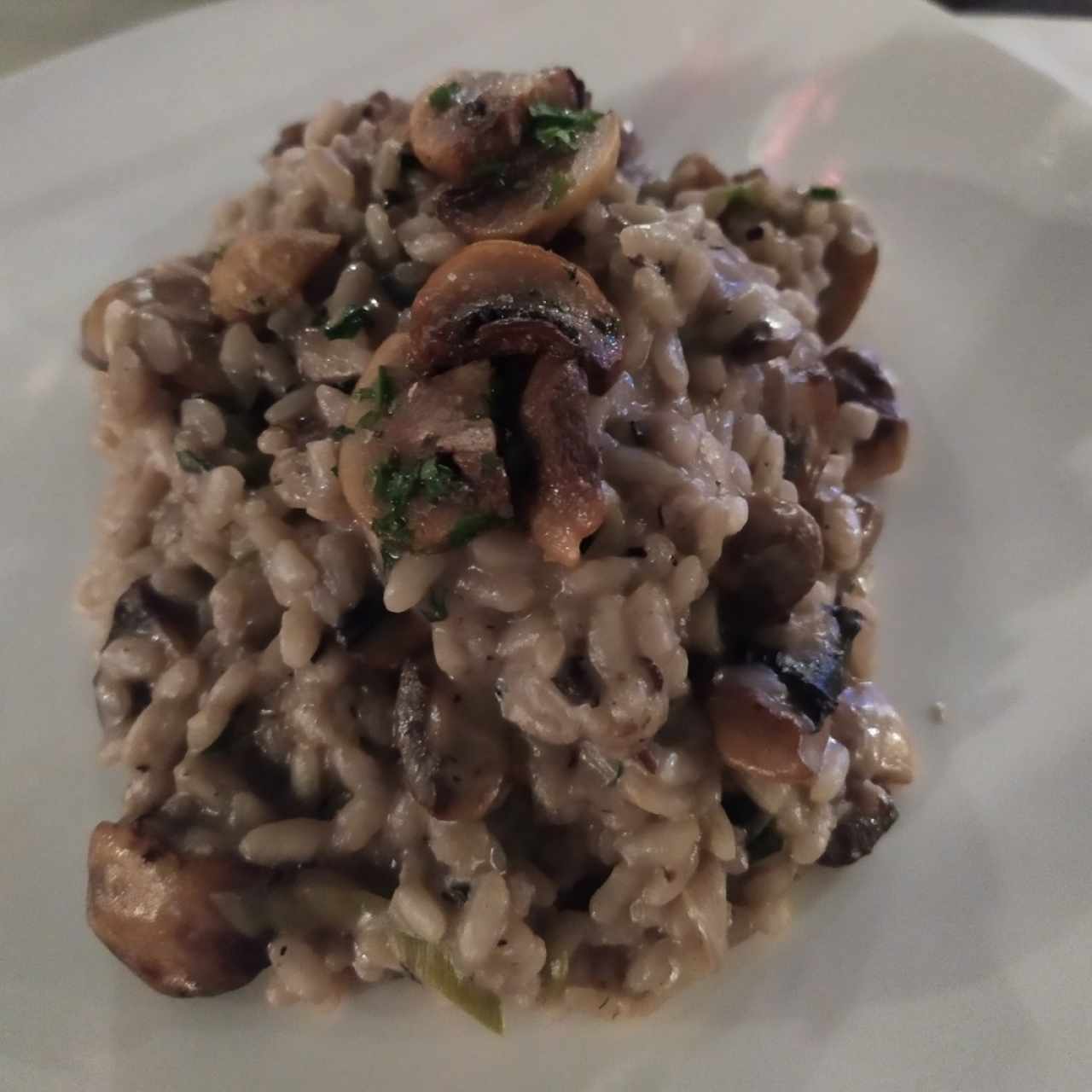 Risotto de champiñones