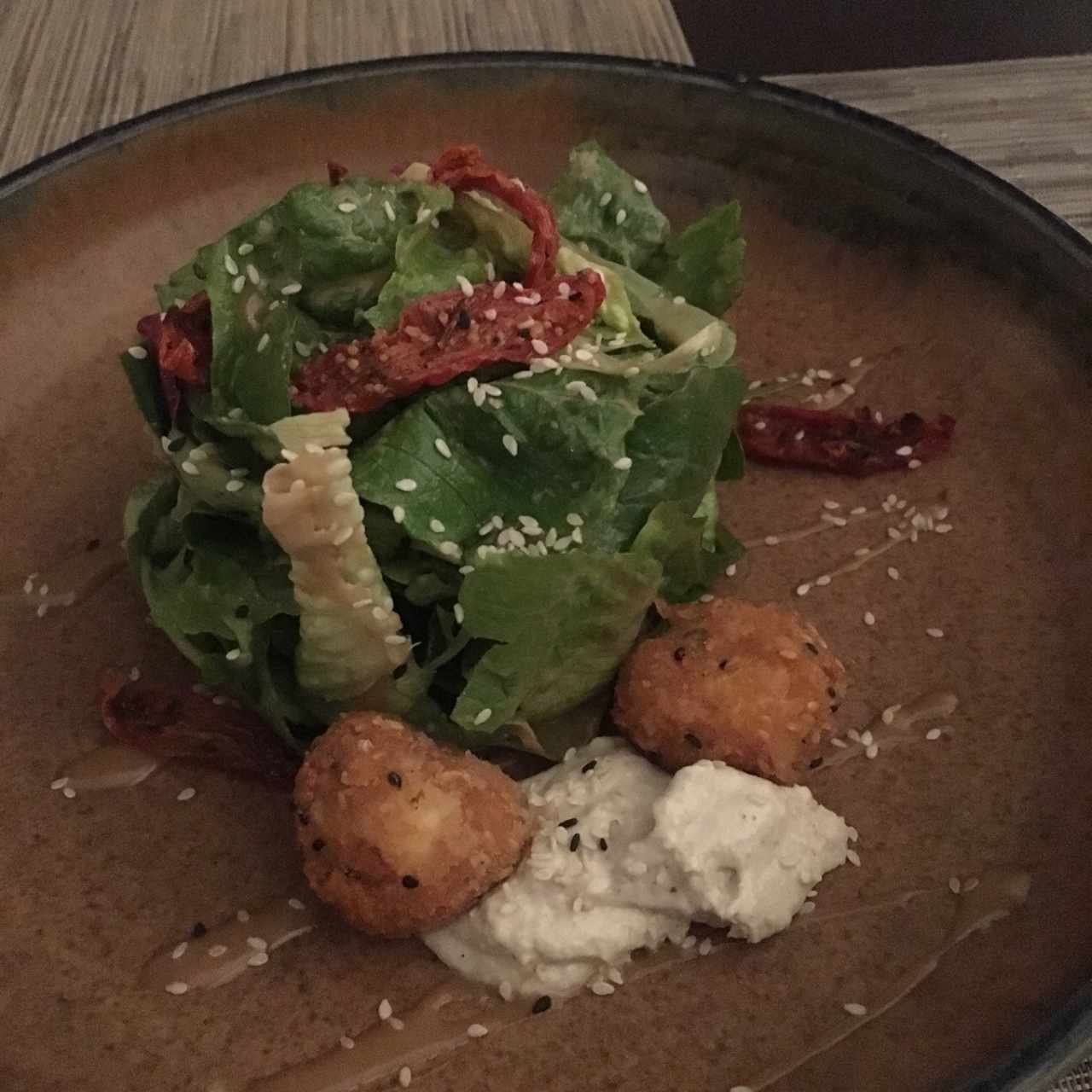 Ensalada de queso de cabra