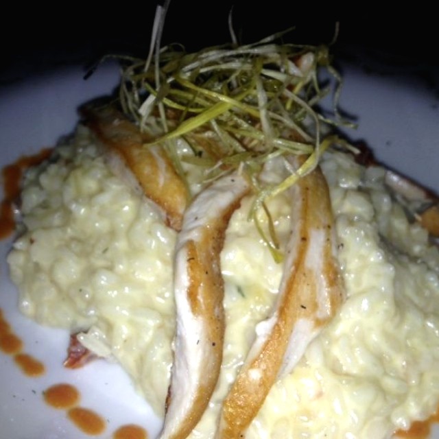 Risotto de tomate seco y pollo