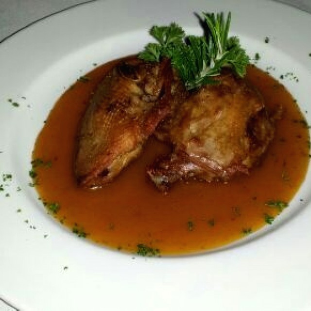 Pato con salsa de albaricoque