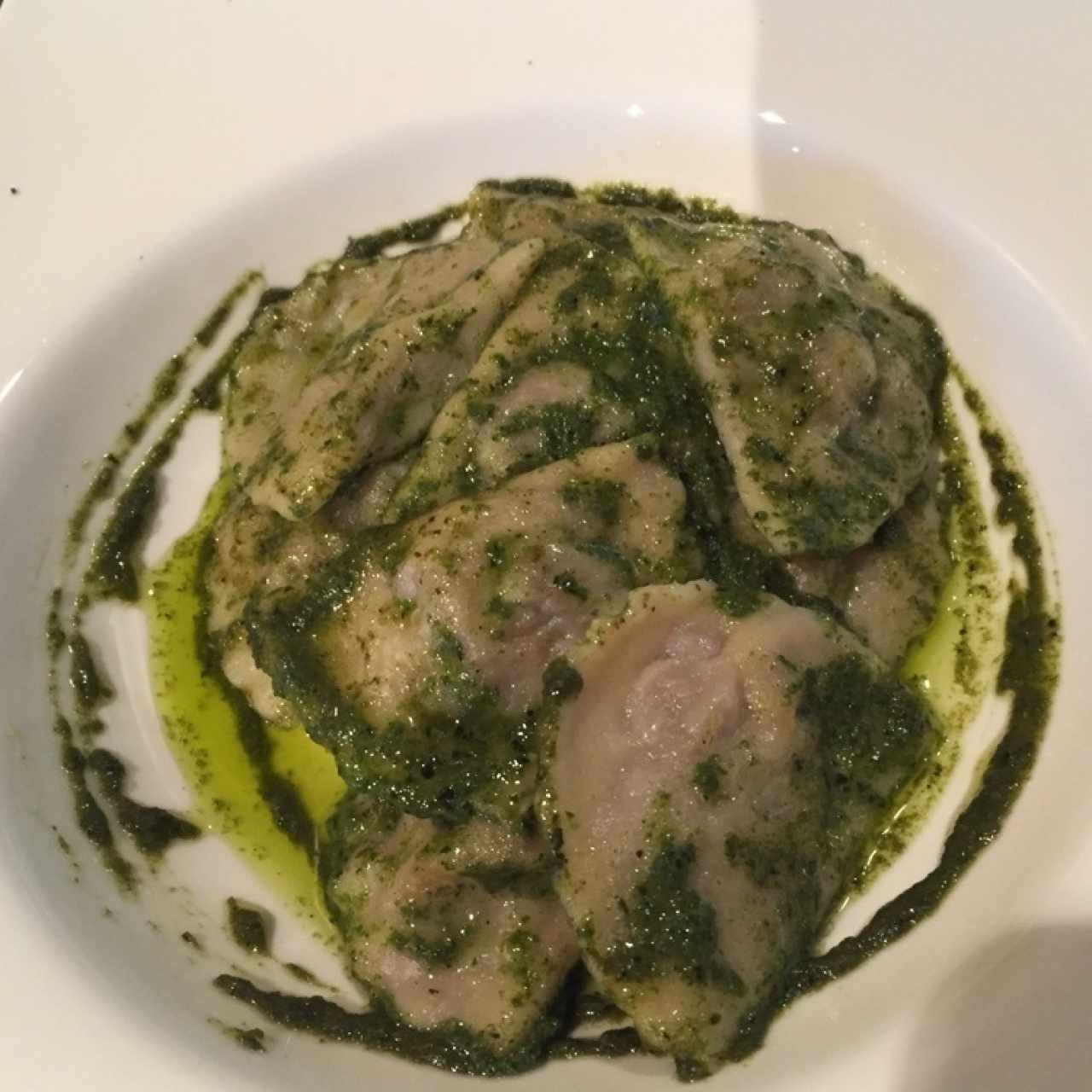 Raviolis al pesto