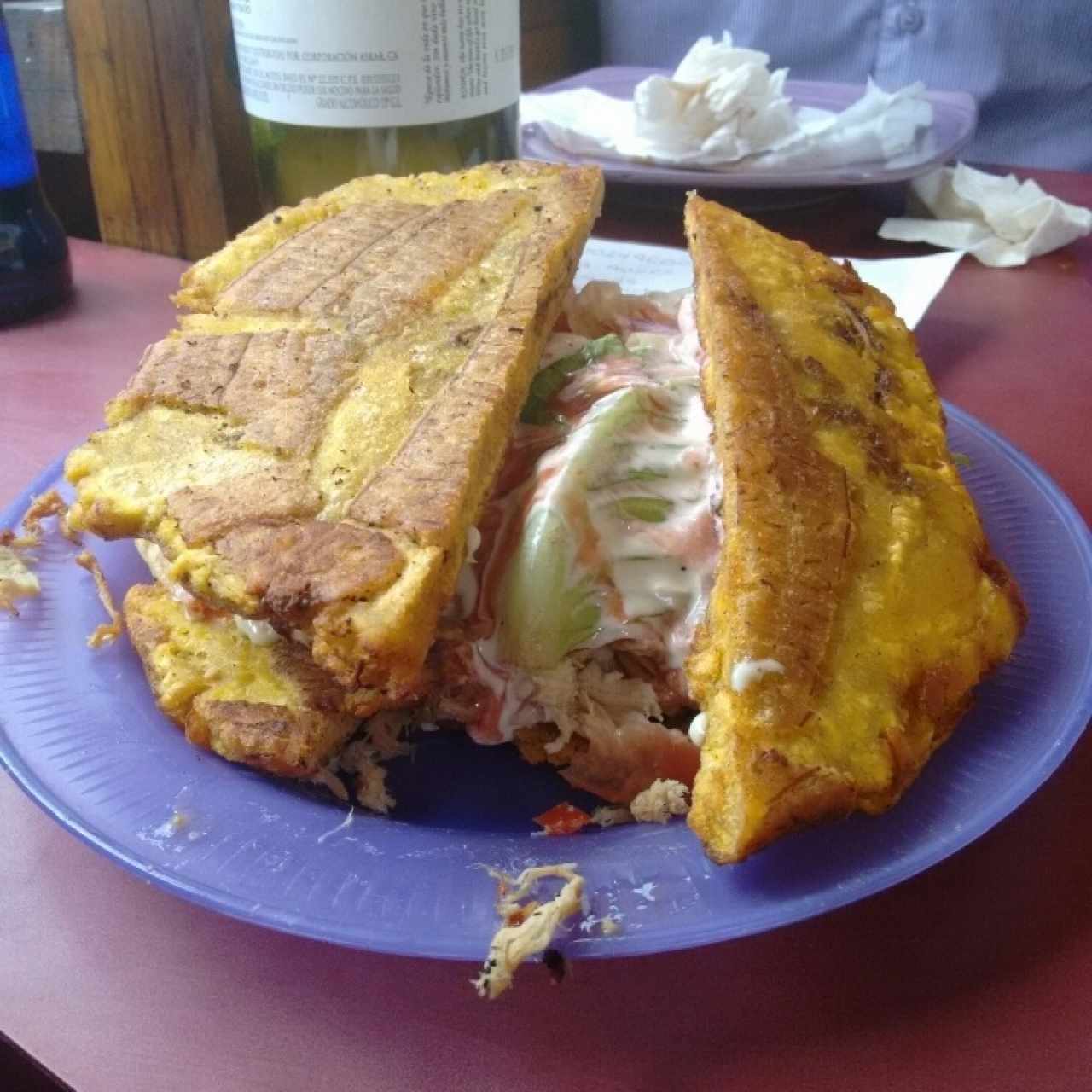 patacon mixto pernil-pollo