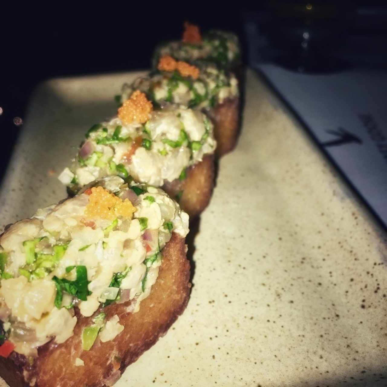 Dados de pescado nlanco. 