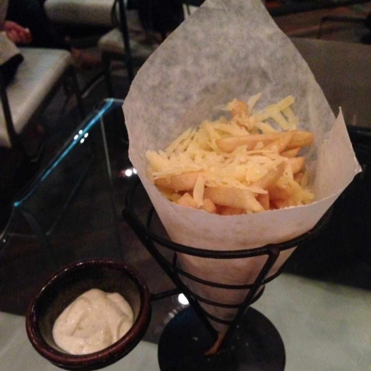 Papas trufadas con pecorino