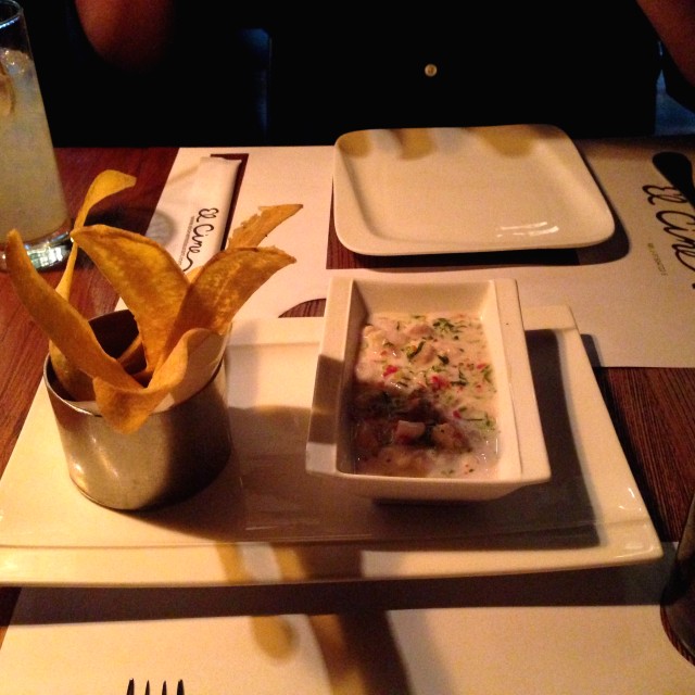 Ceviche en coco
