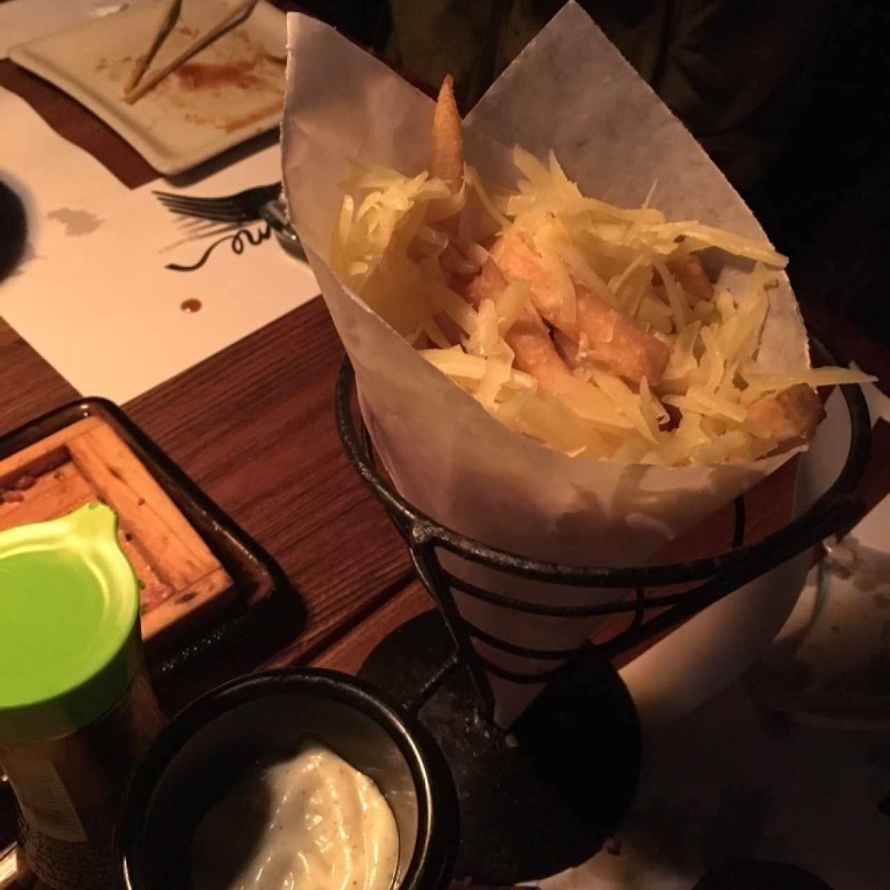 papas con aceite de trufa y parmesano
