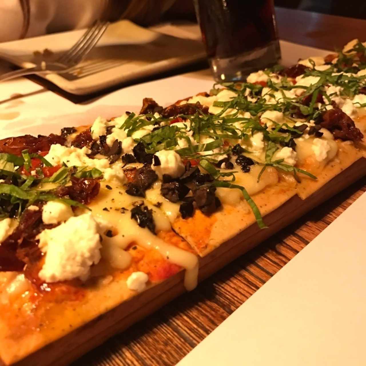 pizzeta de queso de cabra