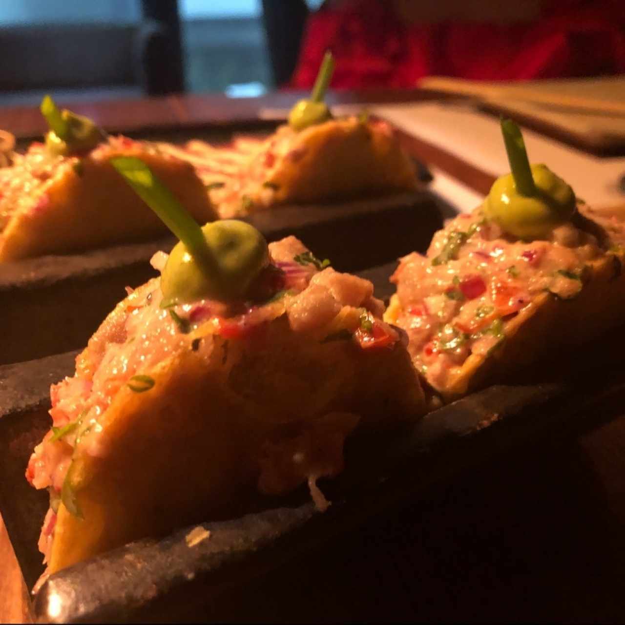 Tacos de spicy tuna