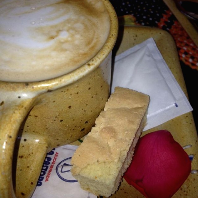 Cafe con rosa!
