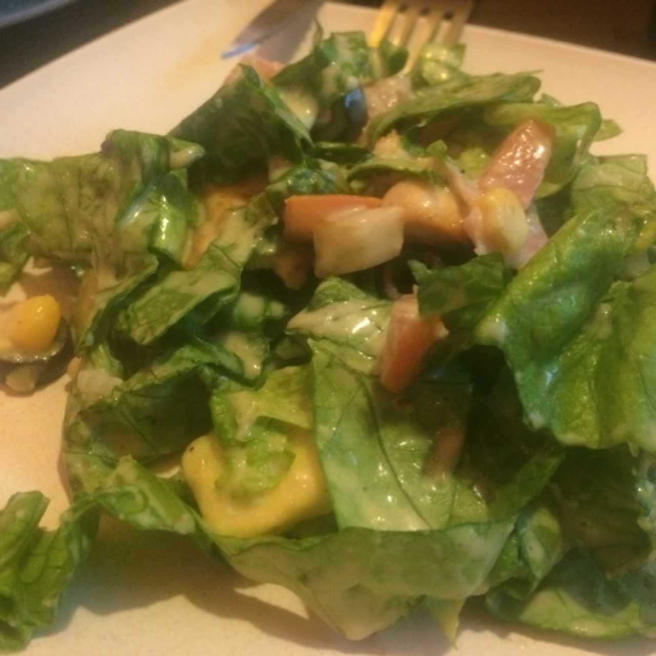 ensalada pikas.. con aderezo dulce con sabor a fresa!!!