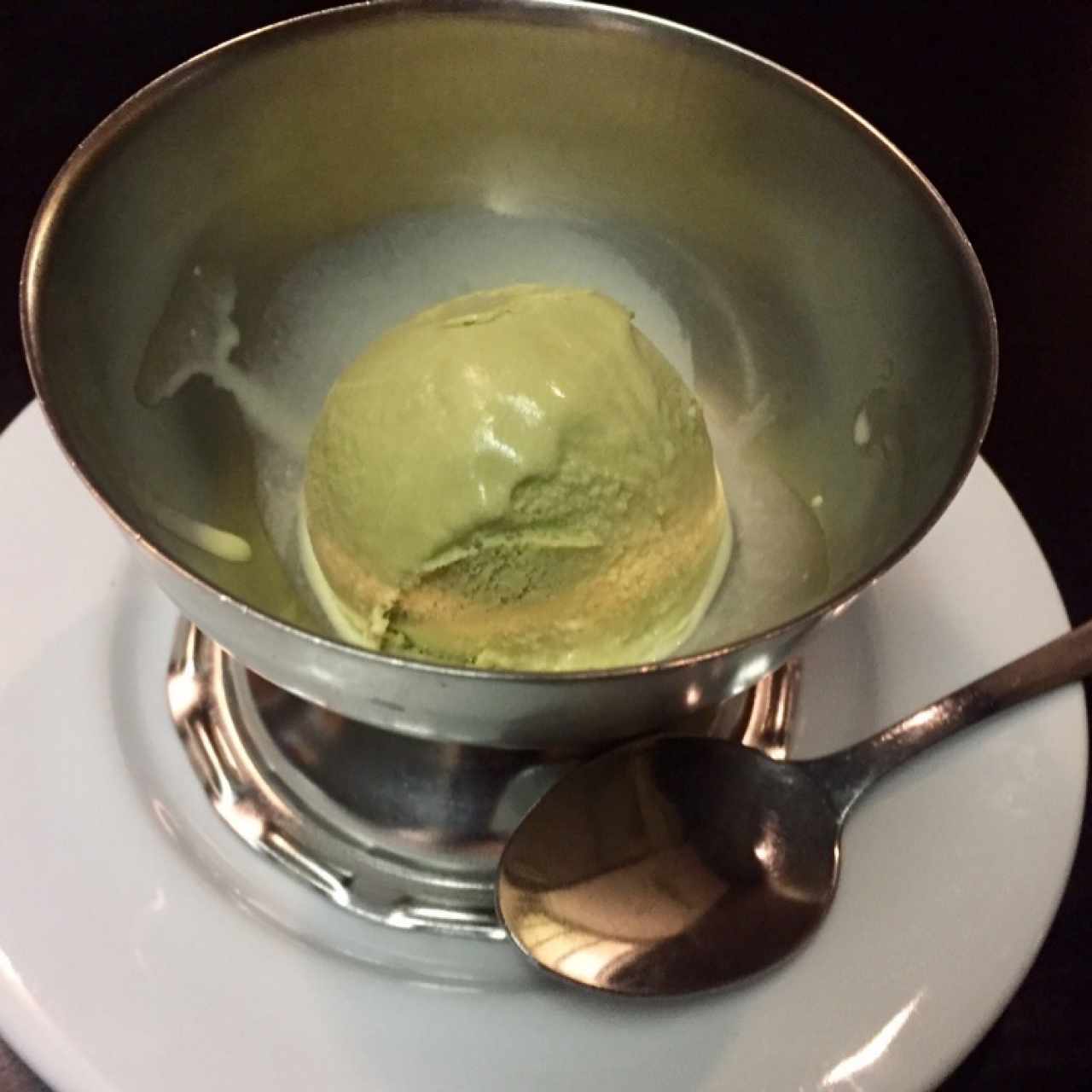 Helado de té verde