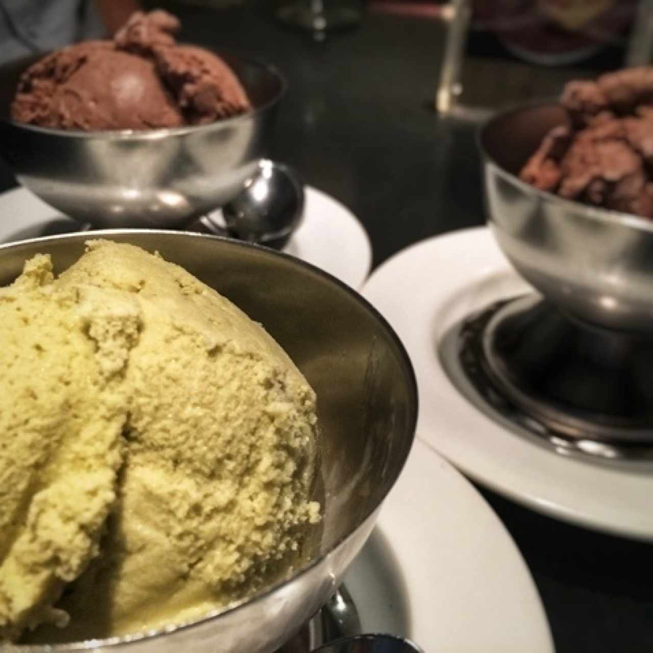 helado(té verde y chocolate)