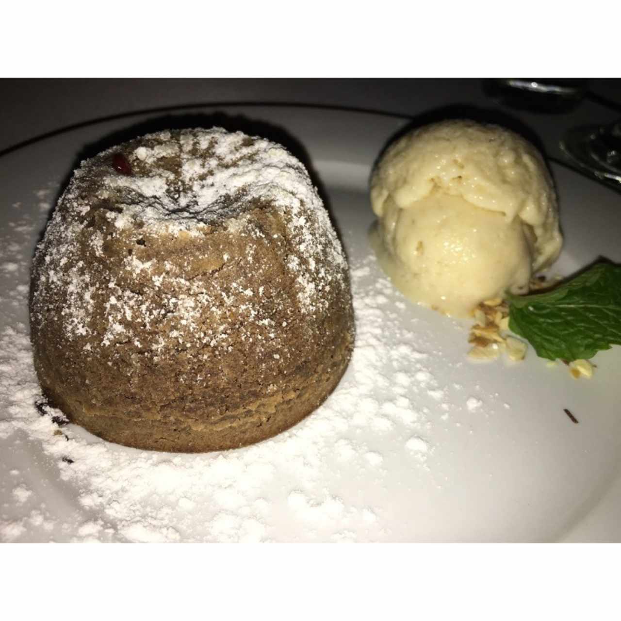 Fondant de Chocolate con Helado de Cambur