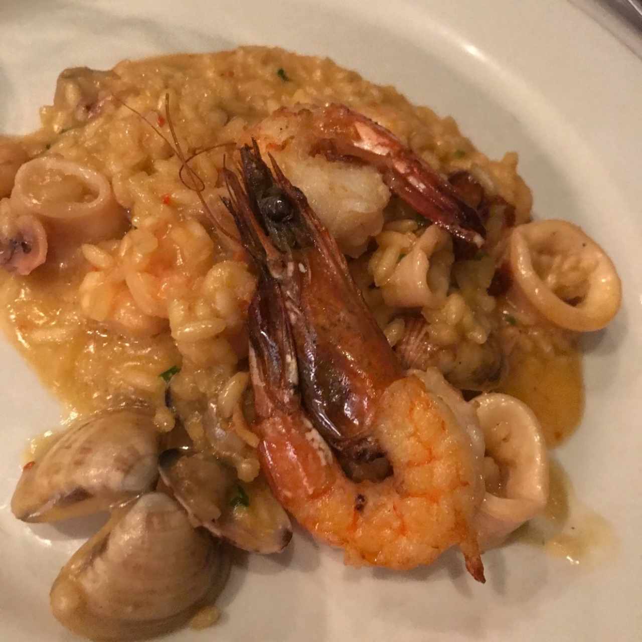 risotto con frutos del mar 